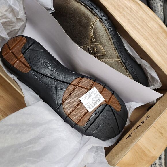 Clarks Un Loop Ease Clog – Women’s 6.5, Dark Olive Leather, Unworn - Picture 9 of 12